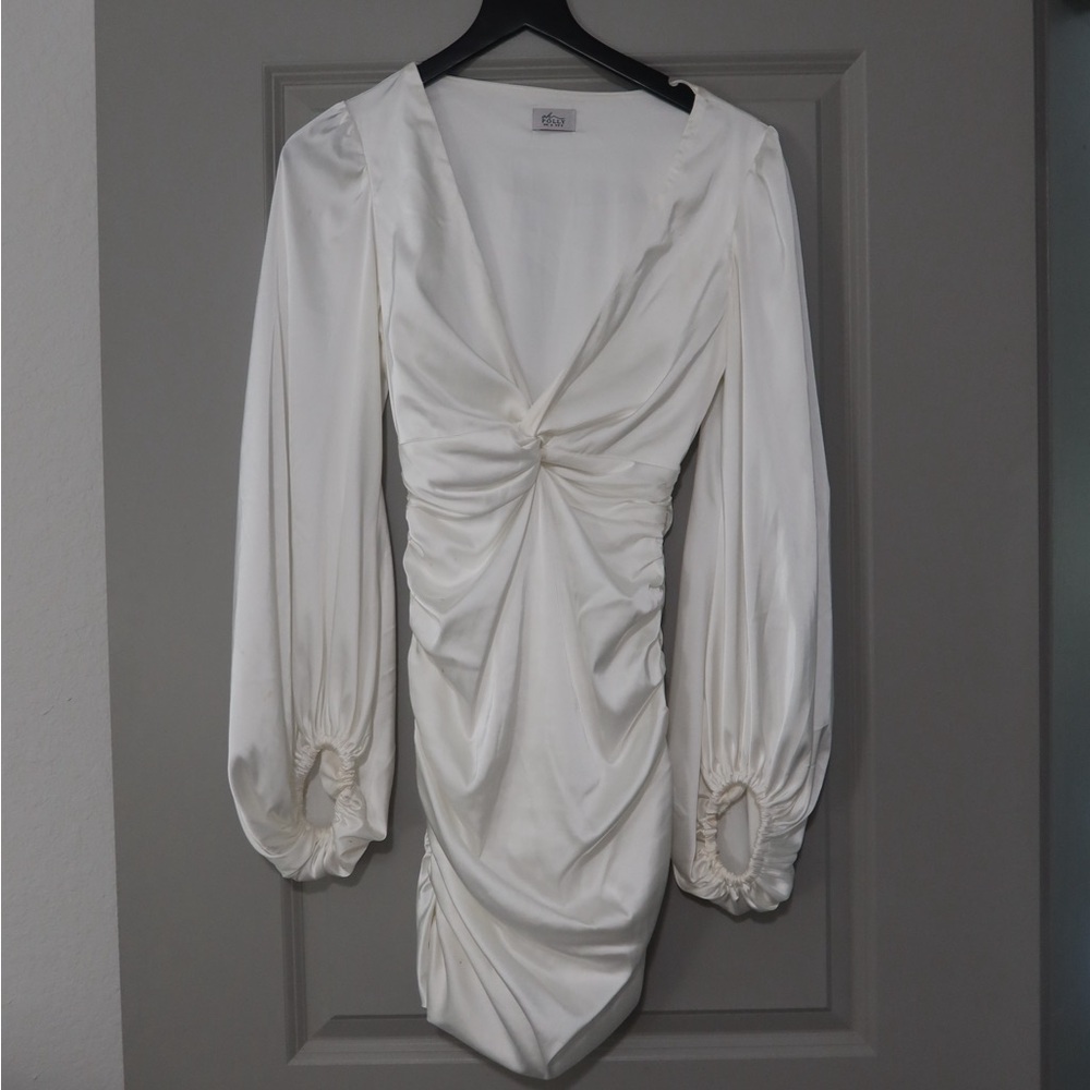 Oh Polly White Long Sleeve Dress